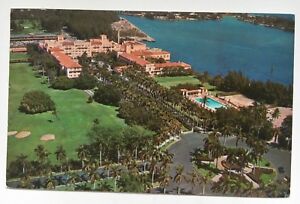 boca raton fl 1962 postcard aerial golf course pool florida hotel club