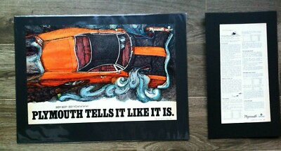*READY to DISPLAY*1969 Plymouth Road Runner *Original*1/4 times w/ Ronnie Sox ad