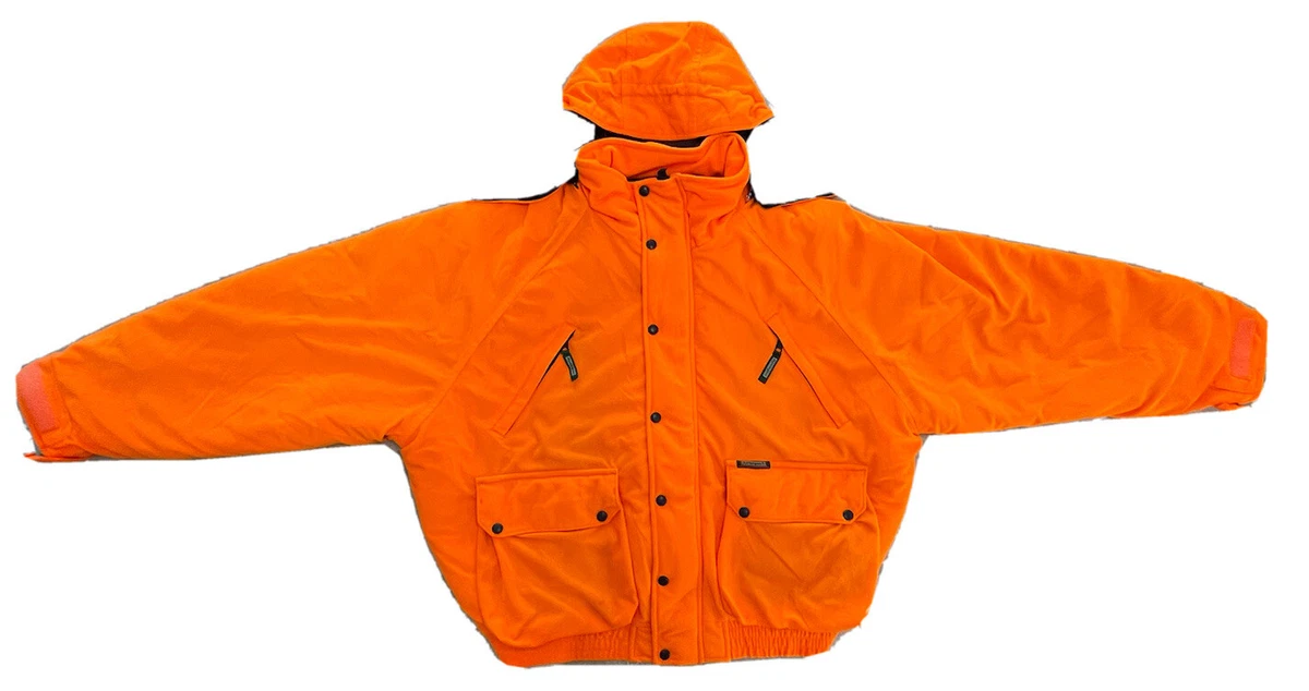 Remington Orange Hoodie Mens 2XL Zip Snap Lined Hunting Outdoor