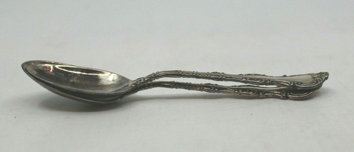 Birks Canada Pompadour Regency Plate TeaSpoon Set of 2 50 Gram Tarnished AS-IS - Picture 12 of 12