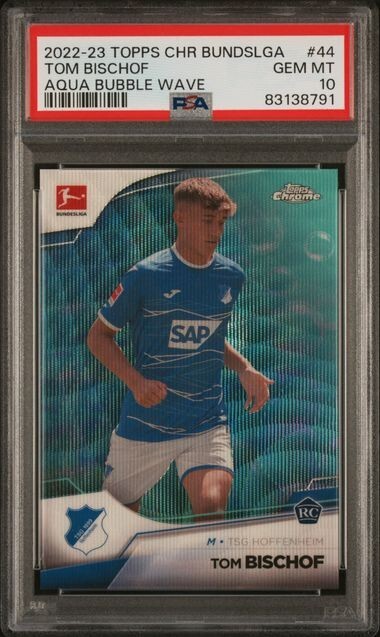 TOM BISCHOF 2022-23 Topps Chrome Bundesliga Rookie AQUA WAVE /275