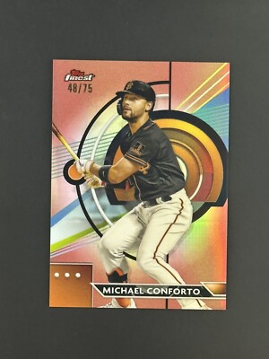 2023 Finest Michael Conforto Rose Gold Refractor /75 #45 San Francisco  Giants