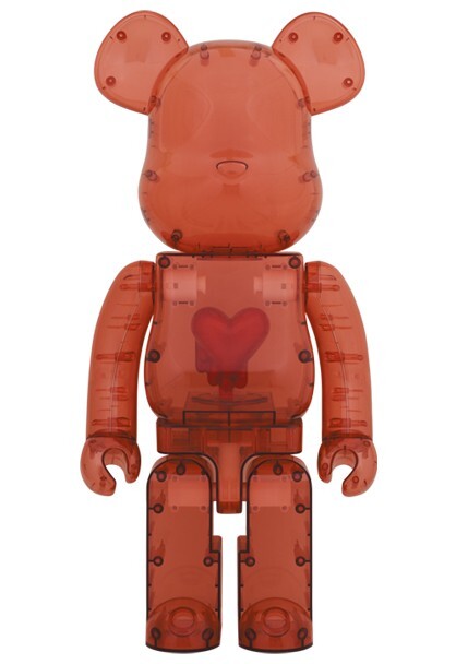 BE@RBRICK EMOTIONALLY UNAVAILABLE Clear Red Heart 1000 BE@RBRICK EMOTIONALLY UNAVAILABLE Clear Red Heart 1000