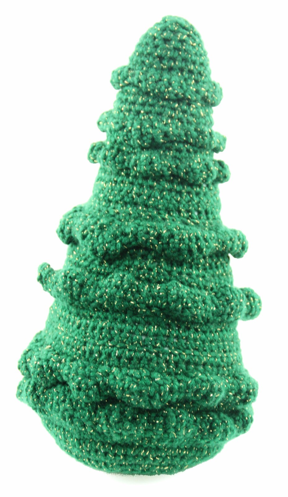 Knit Crochet Green Tree Door Stop Christmas Ornament Holiday Home Decor
