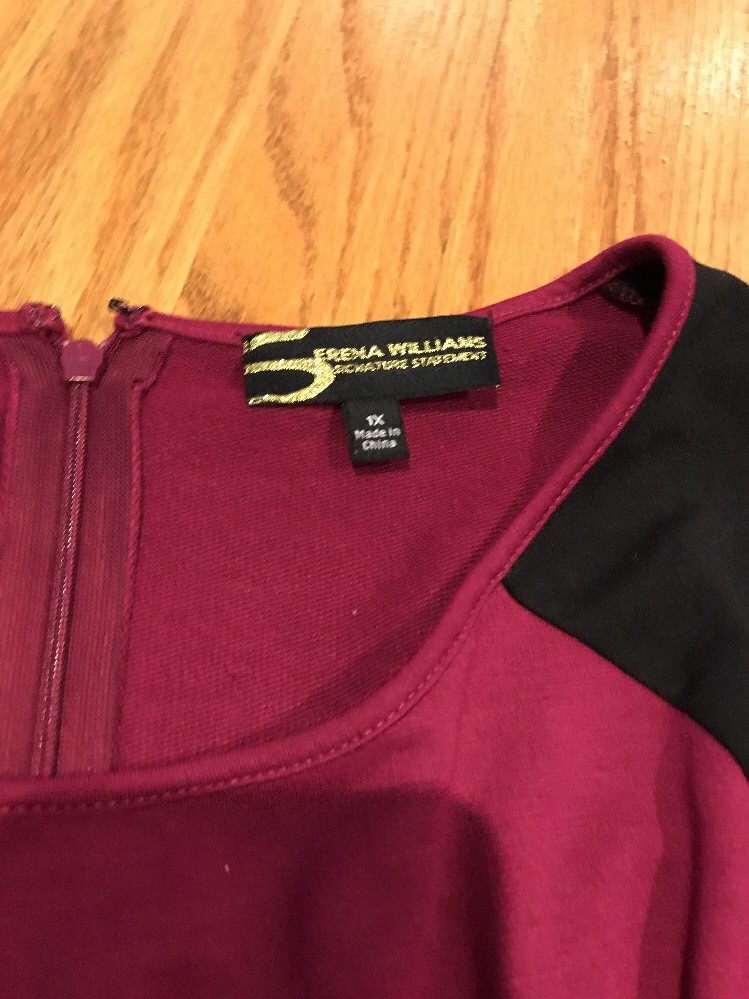Combinaison Serena Williams Signature Déclaration - Taille 1X (plus) - Couleur Magenta - Neuf Avec étiquettes