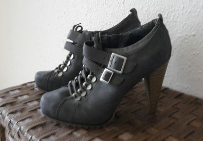 NEU Grau höhere ''Graceland by Deichmann'' Kunstleder Stiefeletten in Größe 38