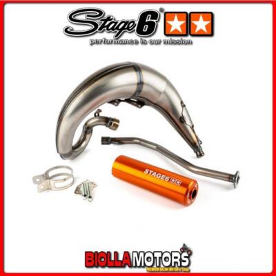 S6-9118830/OR Auspuff Stage6 Streetrace Hochmontage CNC orange BETA RR SM 5
