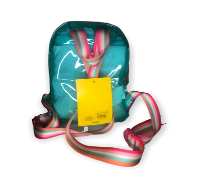 ebay clear mini backpack NWT Sun Sqaud clear mini backpack blue New