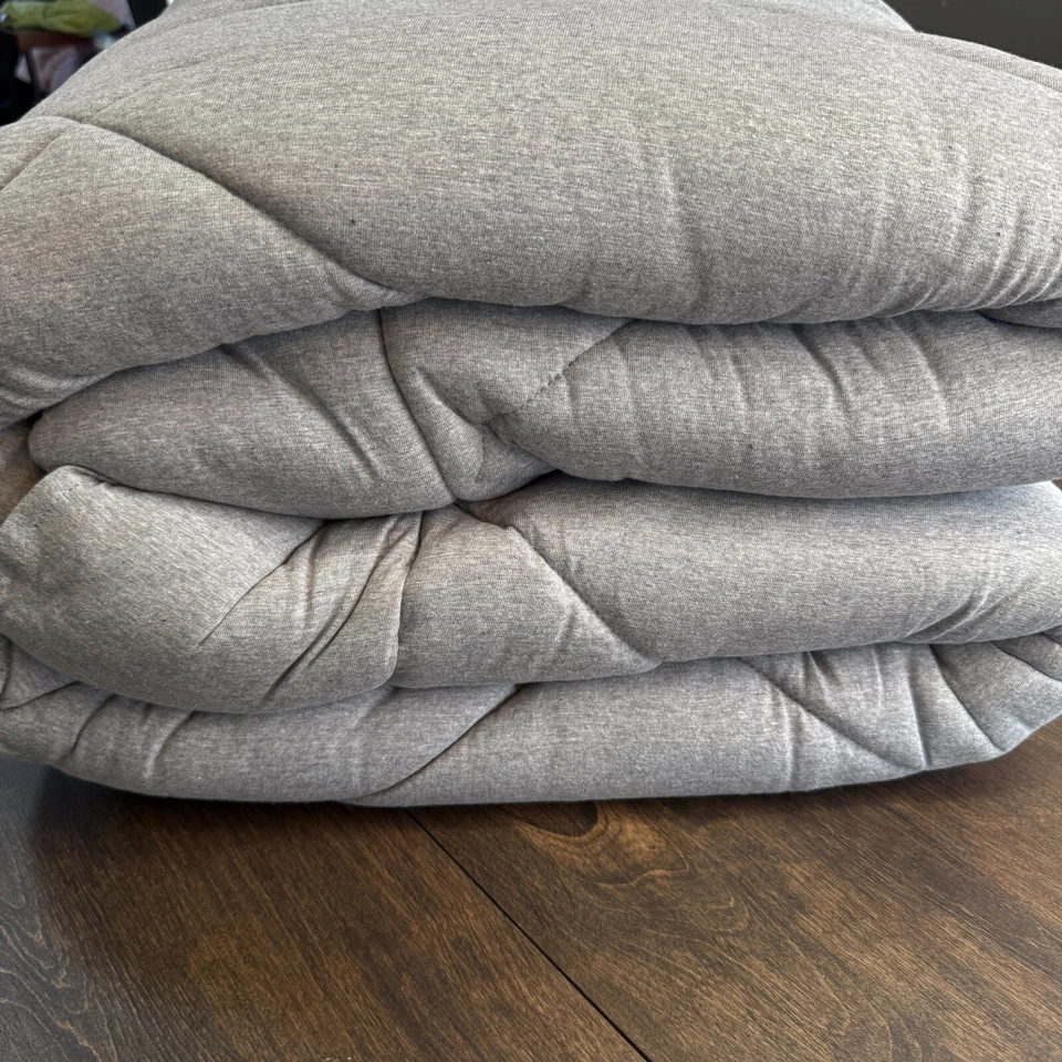 EDREDÓN DE CAMISETA FAVORITO PARA ADOLESCENTES DE GRANERO DE CERÁMICA, KING/CAL KING ~ GRIS JASPEADO Foto 3 de 4