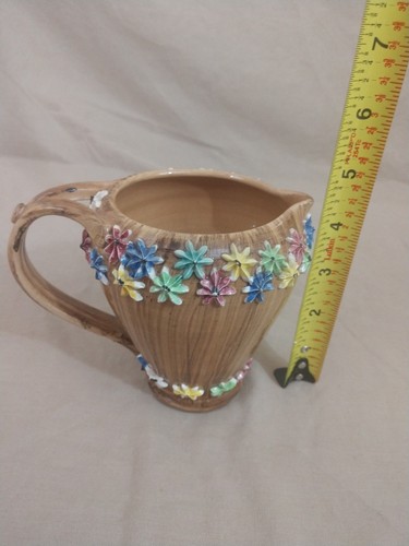 Italian Creamer Mug Colorful 3D Flowers - Picture 6 of 6