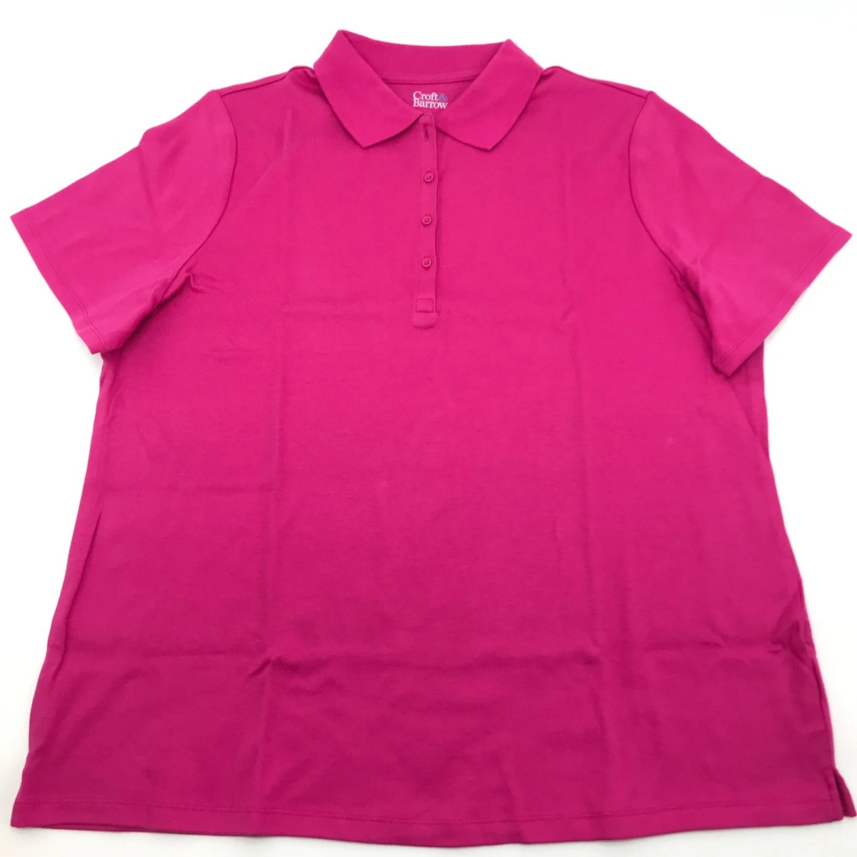 Plus size pink polo clearance shirt