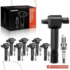 8pcs Ignition Coil & IRIDIUM Spark Plug Kits for Volvo S80 07-10 XC90 2005-2011