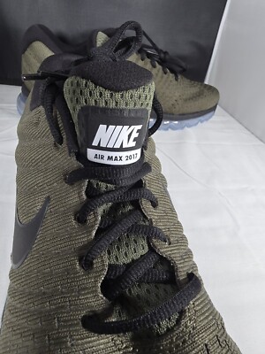 New Men's Nike Air Max 2017 849559-302 Cargo Khaki / Black Size 8