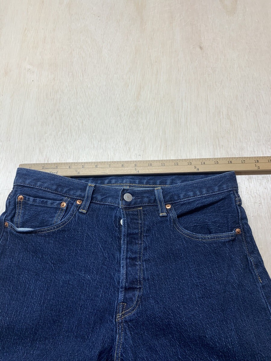Levis 501 Big E Jeans Men's Size 32x32 Leather Patch Blue Classic