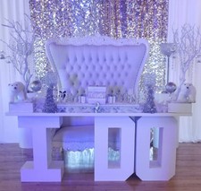 ANY Large 31" Tall White Wooden Letter Decor Shelf Display 3D Signs Columns