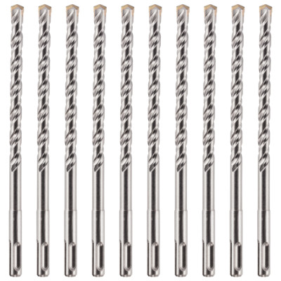 10 Stück - 10 mm x 210 mm lang SDS Plus Steinbohrer TCT für Ziegel Stein etc.