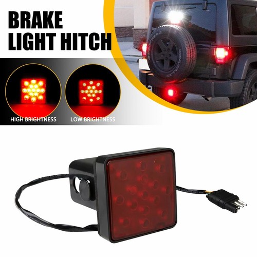 15-LED Brake Light Tail DRL Hitch Trailer Cover Lens Red for Towing Truck RV - Picture 12 of 13