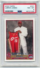 🔥 2003-04 Topps Basketball #221 Lebron James RC Rookie PSA 8 NM-MT
