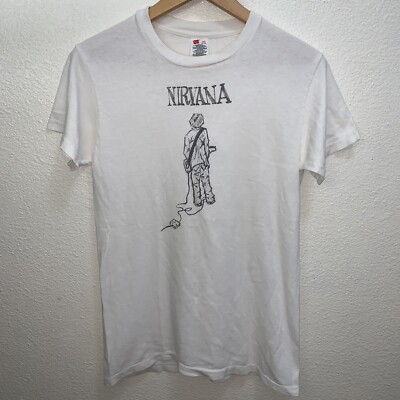 Rare 80s Custom Kurt Cobain Nirvana Drawn Tee Shirt Vintage Band