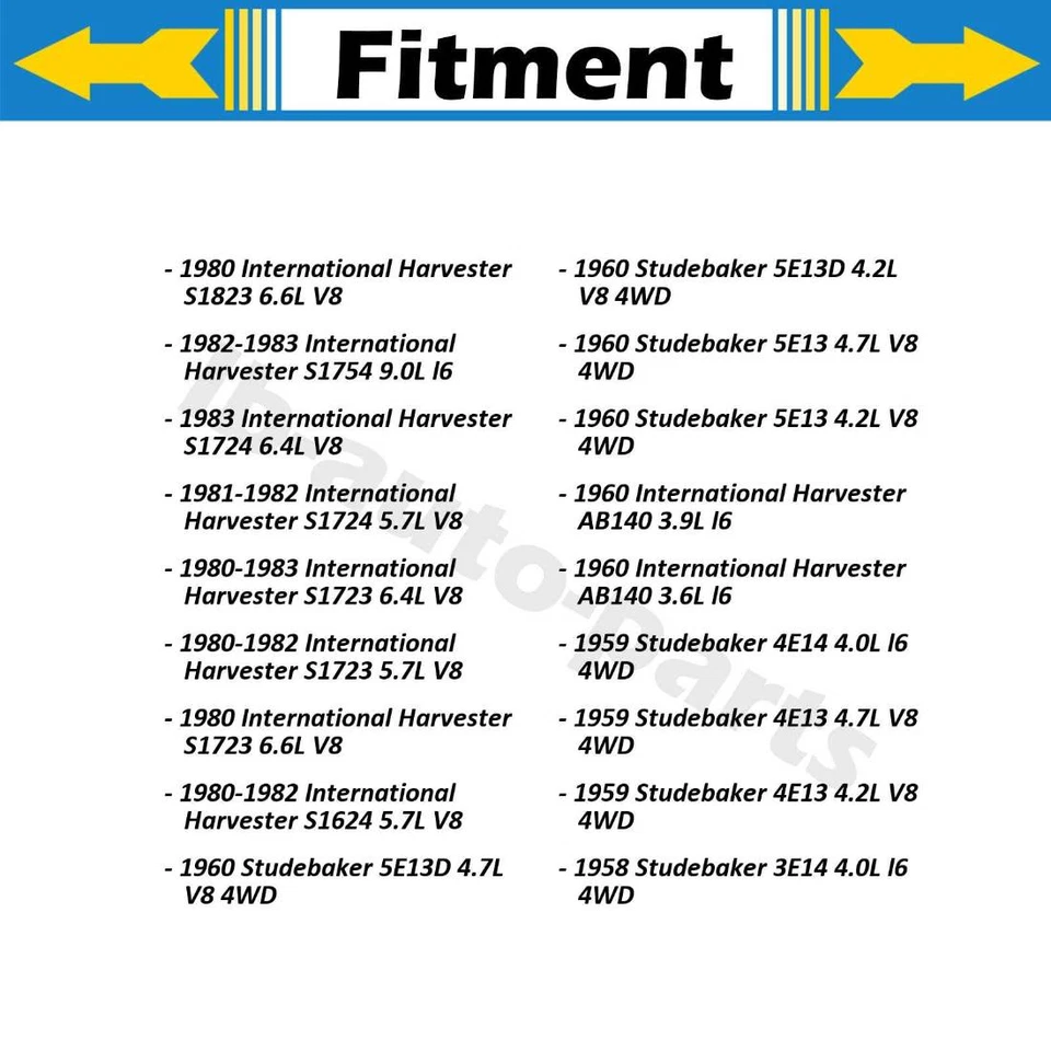 Manguera de freno delantera 2x para International Harvester S1854 9,0 L 1981-1982 Foto 3 de 4