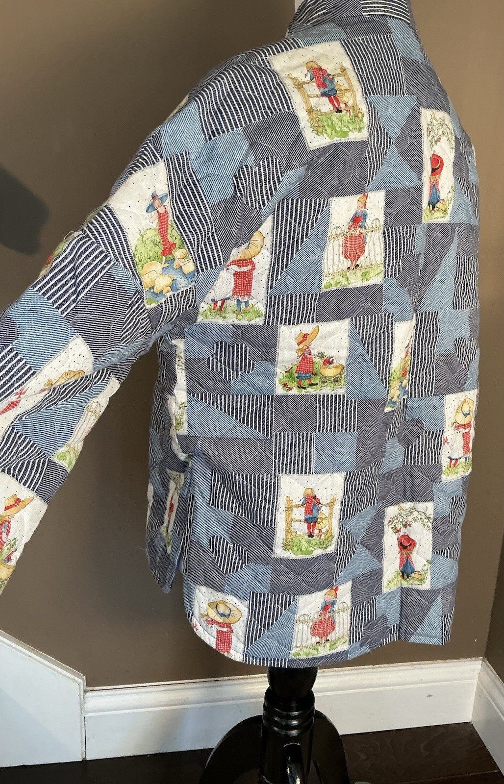 Quilted Patchwork Jacket Sun Bonnet Sue Handmade … - image 6