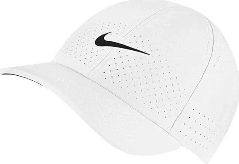 Nike Court AeroBill Advantage Tennis Cap Hat White Black Size M/L FD6638 100