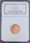 1974 S Lincoln Penny NGC MS 64 RD One Cent