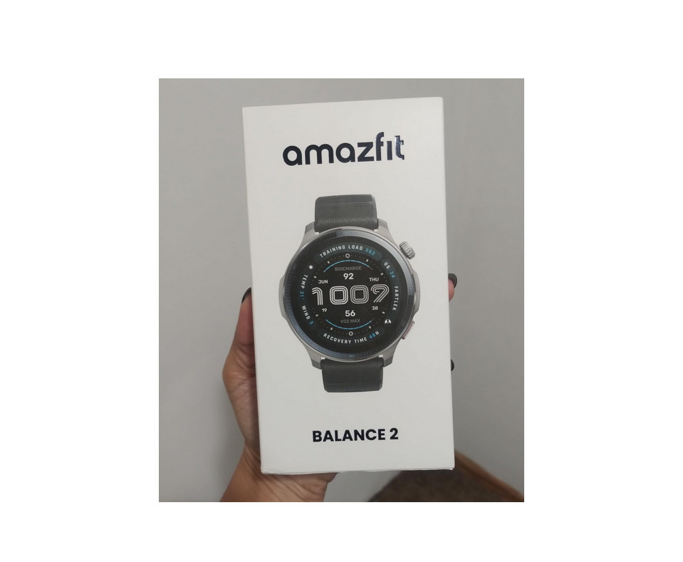 Amazfit Balance 2 Smartwatch 47mm AMOLED Saphirglas Display, Farbe schwarz