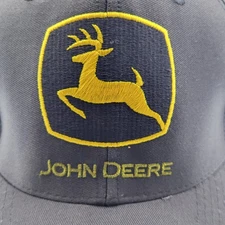 Vintage John Deere Cap hat Embroidered black stained
