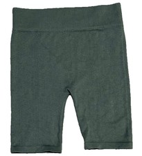Bozzolo Ribbed Bike Shorts S/M Women's Nylon Spandex Stretch Shaping Sage Green