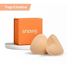SNOWY Sticky Bra Inserts Instant Breast Lift Beige Washable Reusable Size D