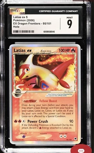 CGC 9 Latias ex (Delta Species) 95/101 Pokémon Dragon Frontiers Holo Ultra Rare