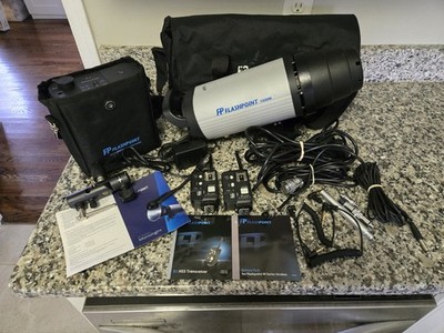Flashpoint 1220M 600 Watt Monolight Strobe Mobile Battery Pack & Accessories 