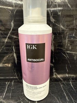 IGK AntiSocial Time-Release Bond-Building Dry Mask 5oz  Soft Shine new