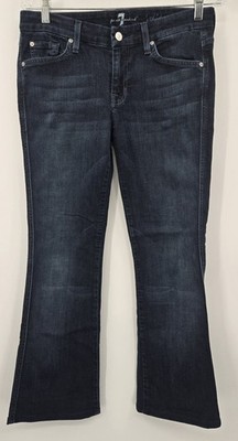 7 For All Mankind Jeans Women's 29 A Pocket Flare Bell Low Rise Rhinestone