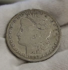 1892 S US Morgan Silver Dollar $1 VG (Cleaned)