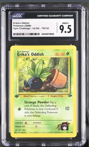 Erika's Oddish (1st Edition) graded CGC 9.5 for sale on eBay