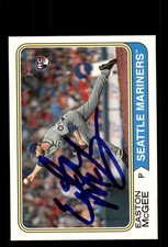 Signed Baseball Card Auto Easton McGee 2023 Topps Heritage #178 Seattle Mariners