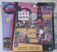 LPS Littlest Pet Shop Pets in the City Surprise Families 52- 56. Retired. NIB.