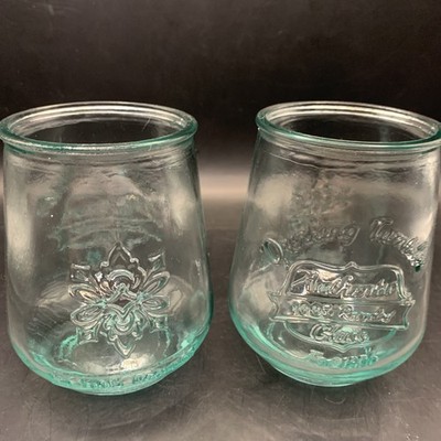 2 San Miguel Authentic 100% Recycled Embossed Drinking Glasses ~12 Fl Oz~ 