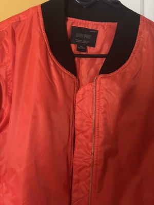 Red Fox Orange Bomber Jacket Size Large