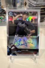2018 Bowman Chrome - Chrome Rookie Autographs Lucas Sims #BCRA-LS Refractor /499