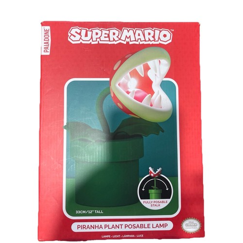 Super Mario Bros. 12” Piranha Plant Lamp Light Vintage Nintendo Paladone NIB