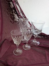 Vintage  Bundle of sherry and wine drinking glasses good, different sizes
