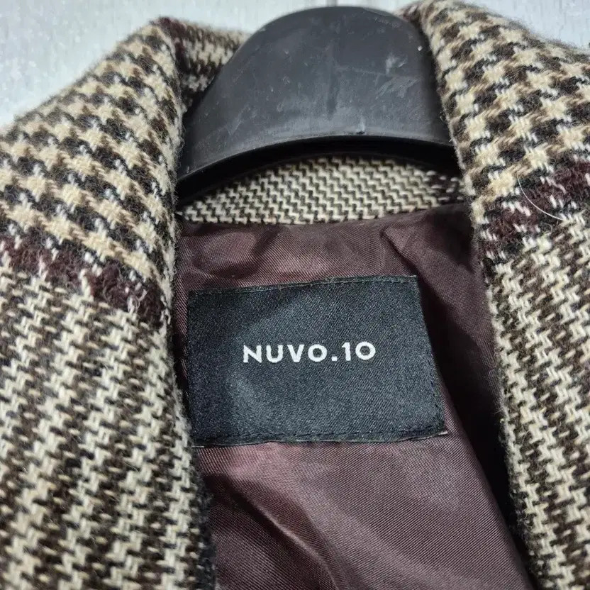 Nuvo Check Pattern Double Button Wool Coat - Size… - image 4