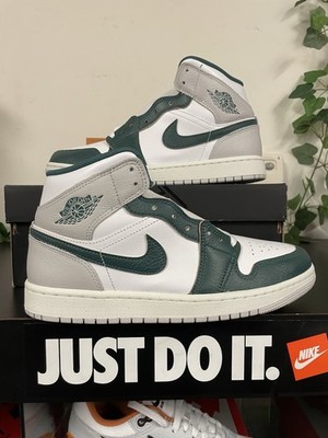 Nike Air Jordan 1 Mid SE Shoes White Oxidized Green Sail FQ7720-103 Men's NEW
