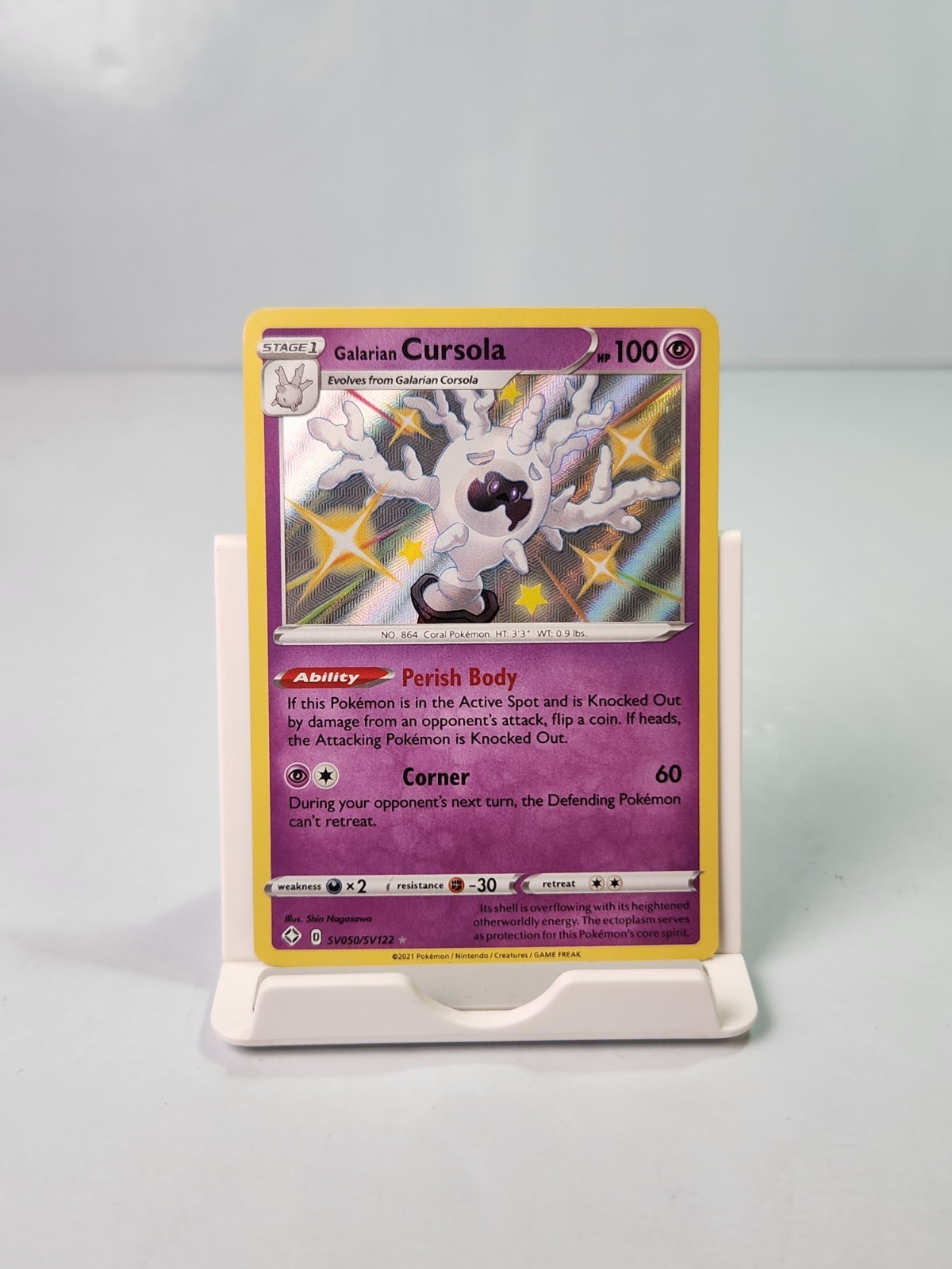 Galarian Cursola SV050/SV122 Shiny Holo Rare Shining Fates: Shiny Vault Pokemon
