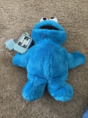 Tickle Me Cookie Monster Vintage 97 Tyco Talking Stuffed Plush Toy Sesame Works