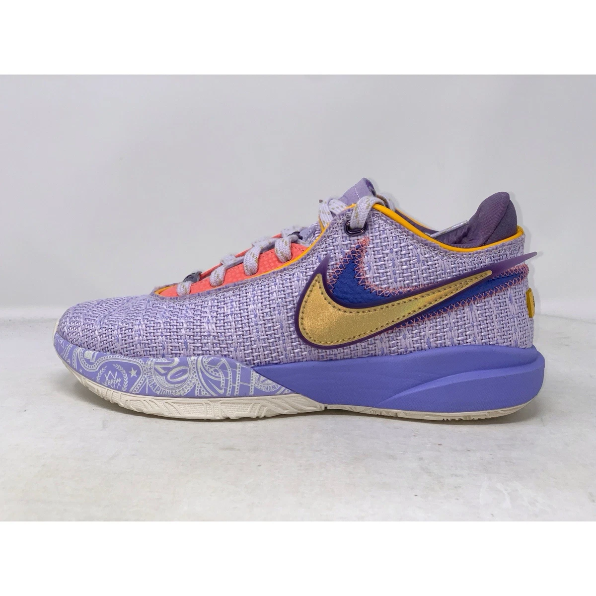 Nike LeBron 20 Low Purple And Gold for Sale | Authenticity 