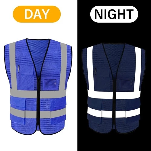HYCOPROT High Visibility Mesh Safety Reflective Vest with Pockets and Zipper,... image 5